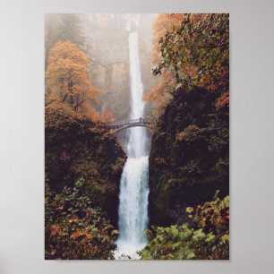 Poster outono em Multnomah Falls, OU