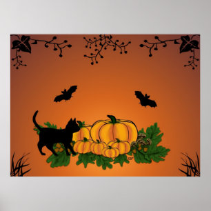 Pôster outono, Feliz Halloween !