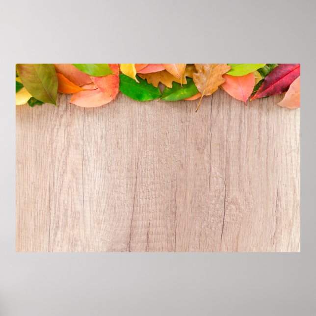 Poster Outono - laranja - amarelo (Frente)
