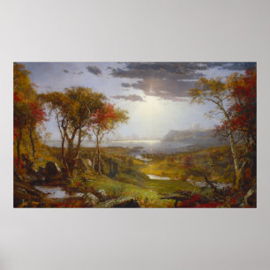 Pôster Outono no rio Hudson por Francis Cropsey