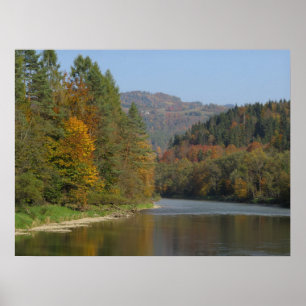Poster Outono no rio Pieniny Dunaje