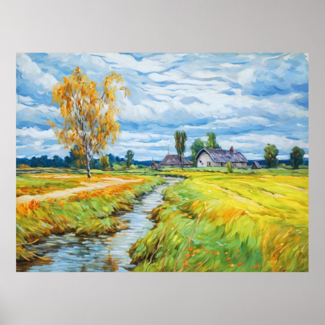 Poster Outono pelo rio Havel (Frente)