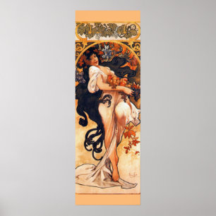 Poster Outono por Alfons Mucha