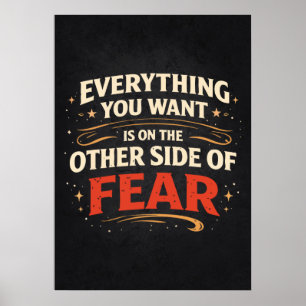 Poster Outro Lado Do Medo - Motivação Para o Sucesso