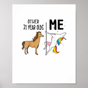 Poster Outro Presente de Aniversário de 71 Anos do Unicór