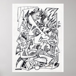 Poster Outros planos aqui, desenho a tinta