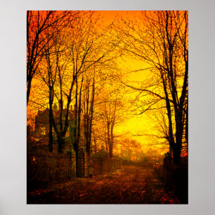 Poster Outubro depois John Atkinson Grimshaw