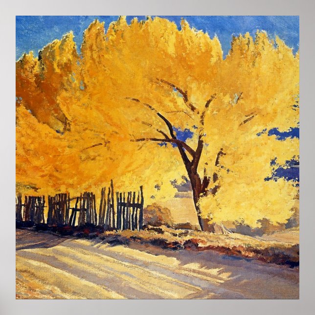 Poster “Outubro Ouro” por Maynard Dixon (Frente)