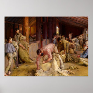 Poster Ouvindo os Rams, 1890 por Tom Roberts