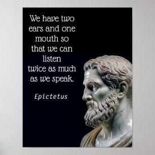 Poster OUVIR MAIS FALAR MENOS _Epictetus (Matte)