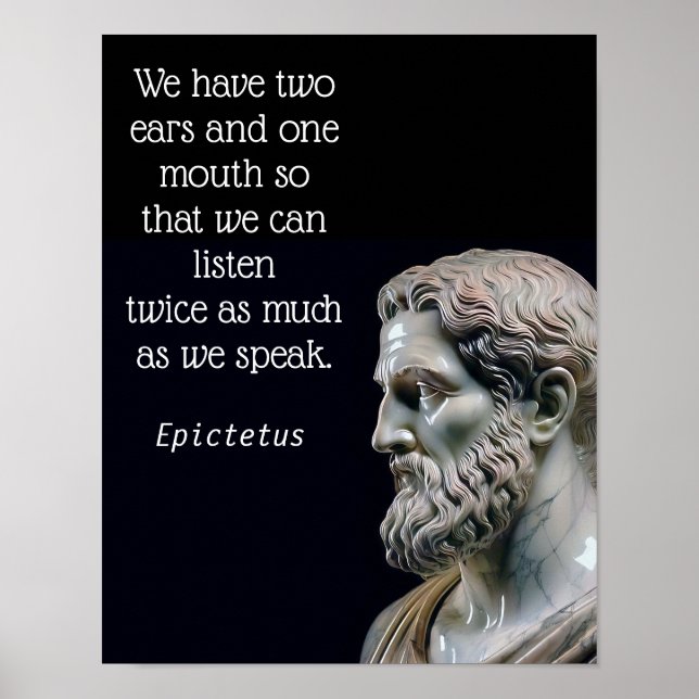 Poster OUVIR MAIS FALAR MENOS _Epictetus (Matte) (Frente)