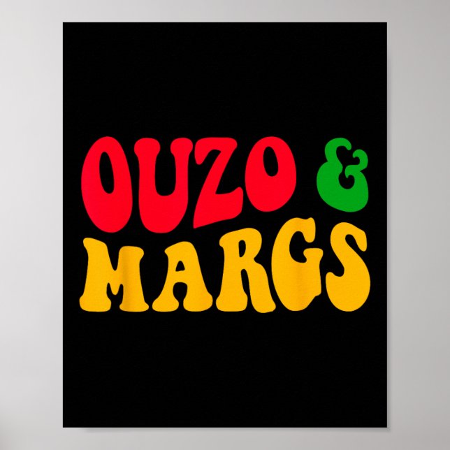 Poster Ouzo E Margs Funny Cinco De Mayo Ortodoxo Grego (Frente)