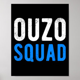 Poster Ouzo Squad Funny Ouzo Grécia Páscoa Cinco De Mayo 