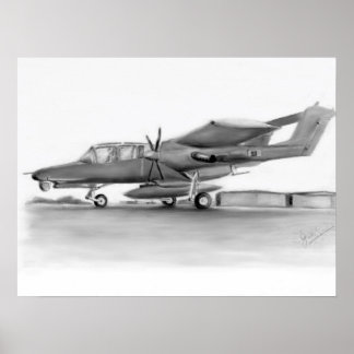Poster OV10 Bronco plane