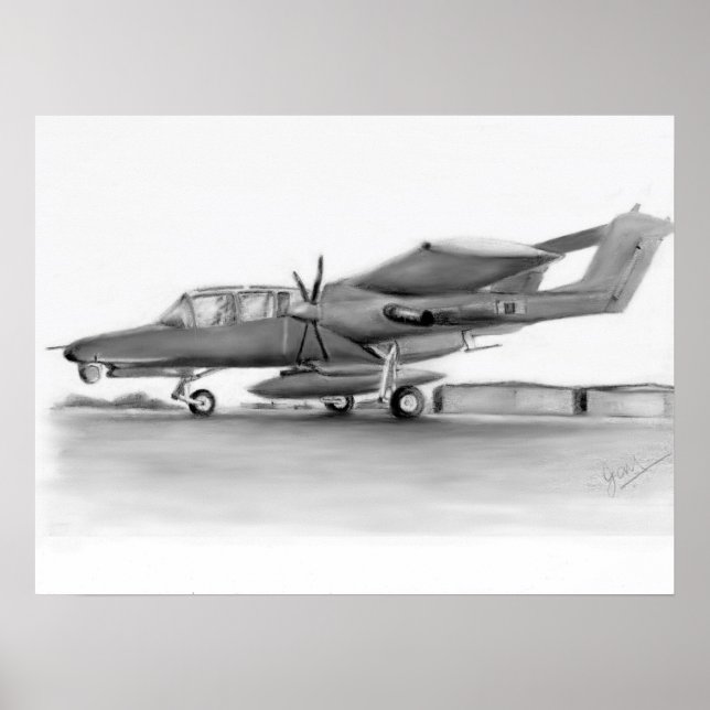 Poster OV10 Bronco plane (Frente)