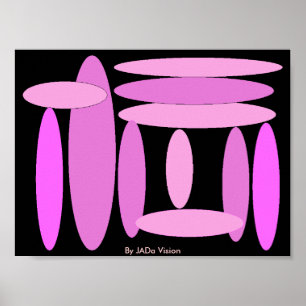 Poster Ovals cor-de-rosa