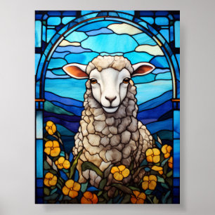 Poster Ovelha de Vidro Colorido em uma Primavera de Amare