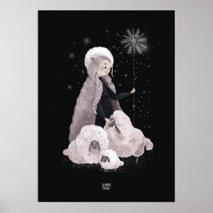 Poster OVELHA SNOWFLAKE de Alexandra Dikaia