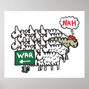 Poster Ovelhas antiguerra