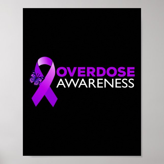 Poster Overdose Awareness I Wear Purple  (Frente)