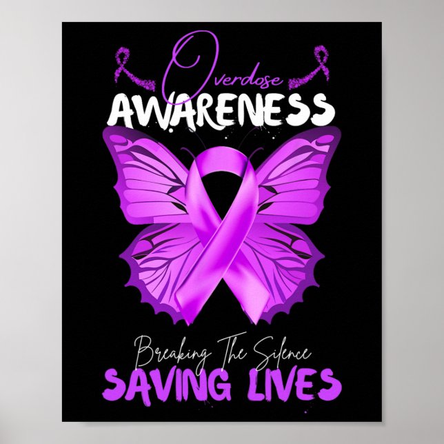 Poster Overdose Awareness Month Breaking The Silence Savi (Frente)