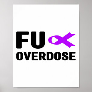 Poster Overdose de Fu - Conscientização sobre Dependência