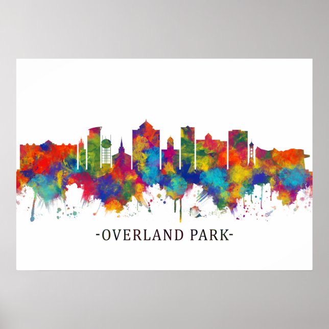 Poster Overland Park Kansas Skyline (Frente)