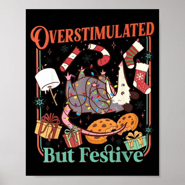 Poster Overstimulated But Festive Funny Ossums Christmas  (Frente)