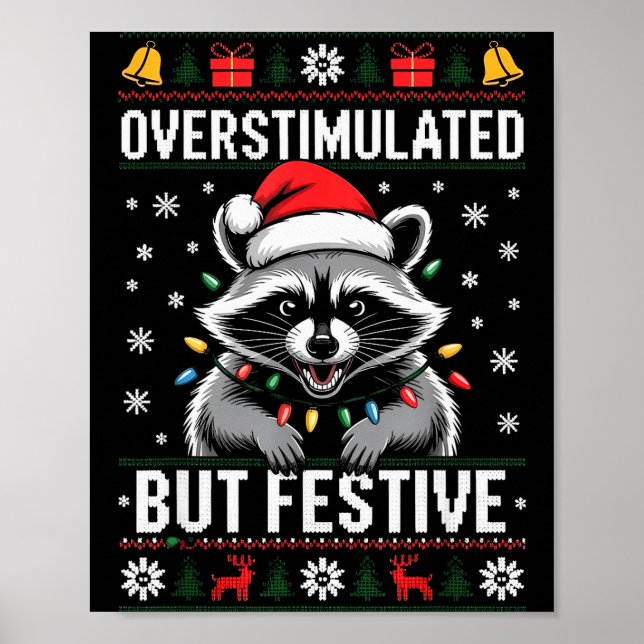 Poster Overstimulated But Festive Ssum Christmas Pajamas  (Frente)