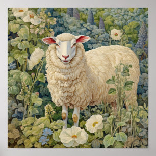 Poster Ovinos em Pintura de Prados