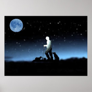 Pôster "Ovinos Herdados Azul"~Poster