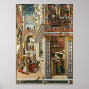 Poster OVNIs na Arte Antiga A Anunciação com Santo Em