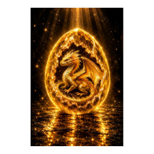 Ovo de Dragão com Aura Dourada
