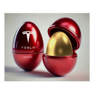 Pôster Ovo de Páscoa da Tesla