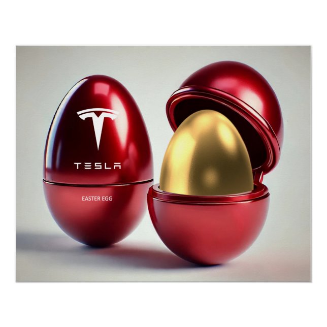 Pôster Ovo de Páscoa da Tesla (Frente)