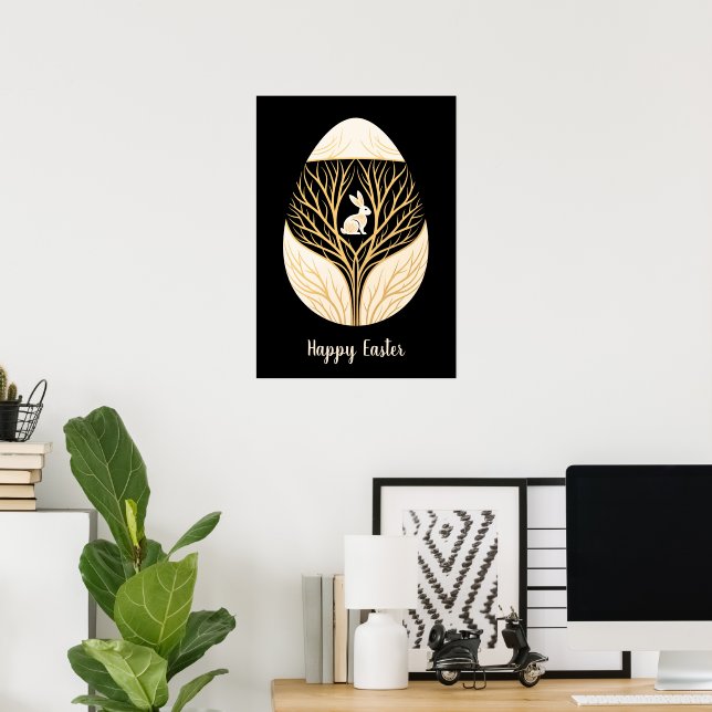 Poster Ovo de Páscoa decorativo (Escritório em casa)