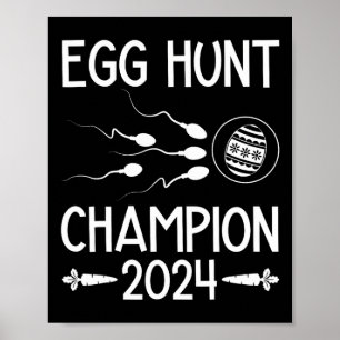 Poster Ovo Hunt Champion Páscoa Engraçada Anou