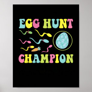 Poster Ovo Hunt Champion Páscoa Engraçada Anou