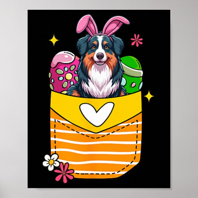 Poster Ovos De Chocolate De Páscoa De Pastor Australianos (Frente)