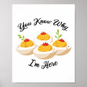 Poster Ovos Diabólicos Engraçados Você Sabe Por Que Estou