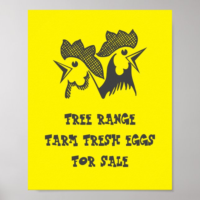 Poster Ovos Frescos de fazenda (Frente)