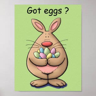 Pôster ovos obtidos? desenhos animados bonitos &