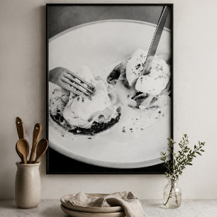 Poster Ovos Pochê Café da Manhã Foto Brunch Gourmet Comid
