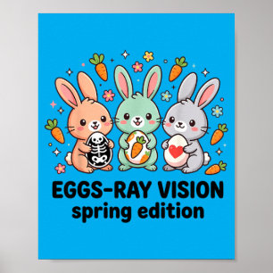 Poster Ovos-Ray Edição de Primavera Divertido Rad Tech Pá
