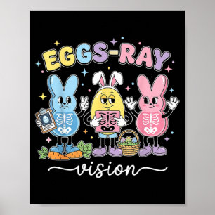 Poster Ovos-Ray Páscoa Tecnólogo Coelho Xray Rad Enfermei