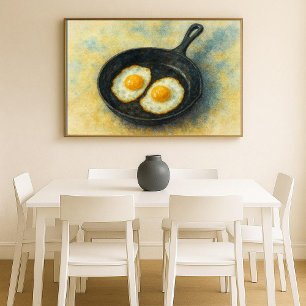 Poster Ovos Secos Clássicos Arte de Aquarela