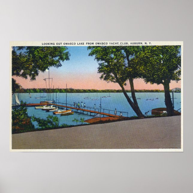Poster Owasco Yacht Club View of Owasco Lake (Frente)