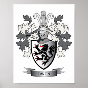 Poster Owen Family Crest Casaco de Armas