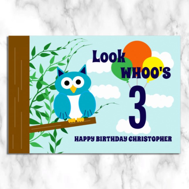 Poster Owl Birthday (Criador carregado)