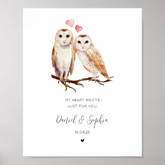 Poster Owl Couple